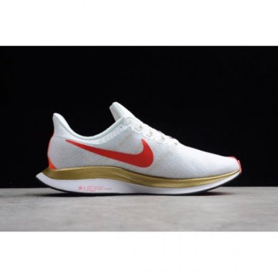 Nike Erkek Air Zoom Pegasus 35 Turbo 2.0 Beyaz / Kırmızı / Altın Koşu Ayakkabısı Türkiye - 2JRTYRP1